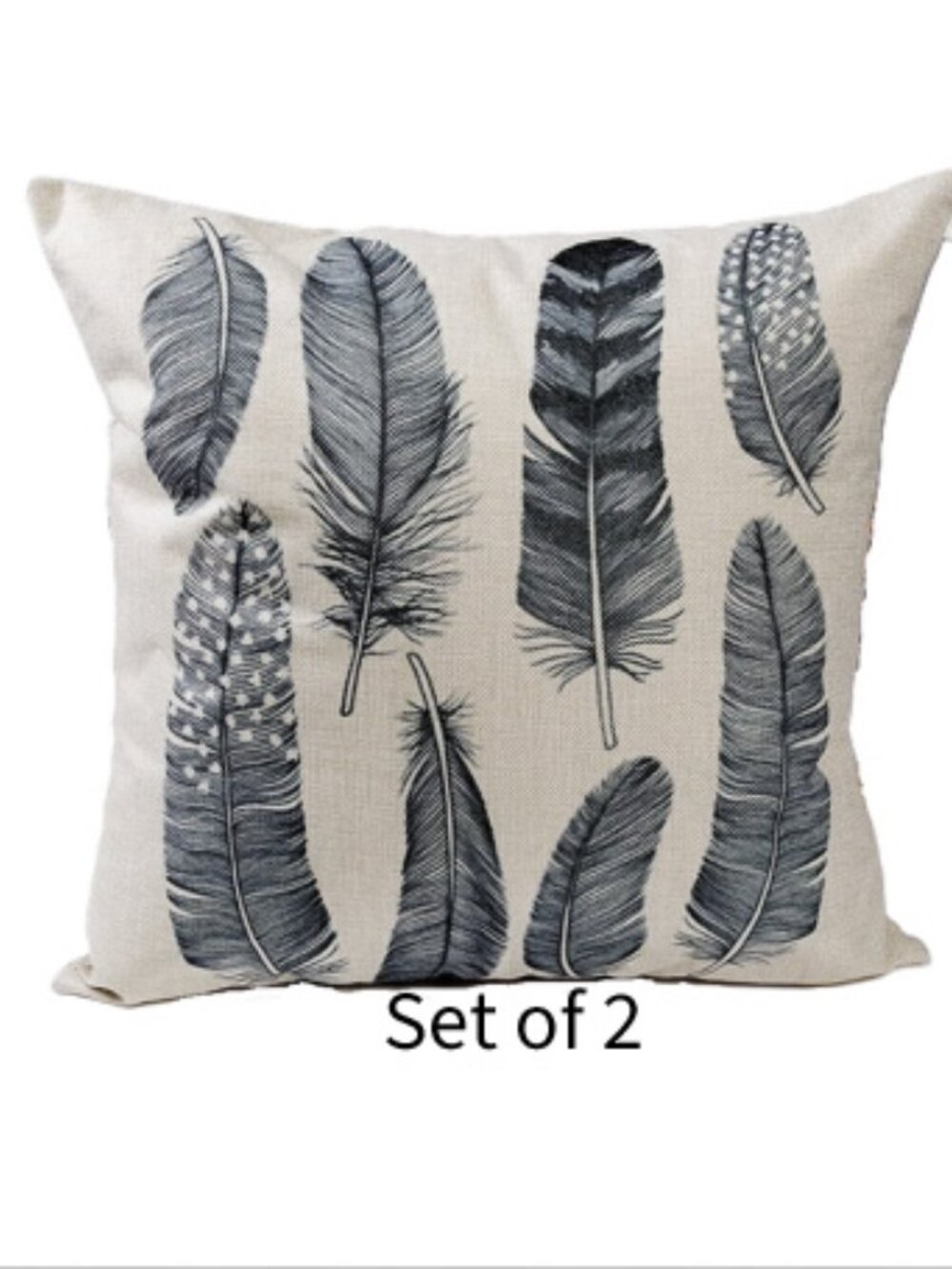 Decorative 18 inch cotton pillow cover. Set of 2